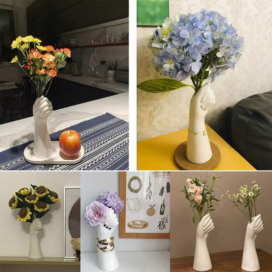 Hand Vase Flowers